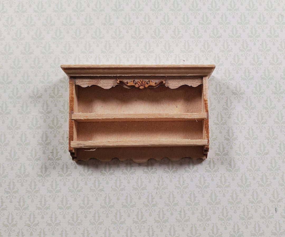 Dollhouse HALF SCALE Wall Shelf Unpainted 1:24 Miniature - MiniatureCrush