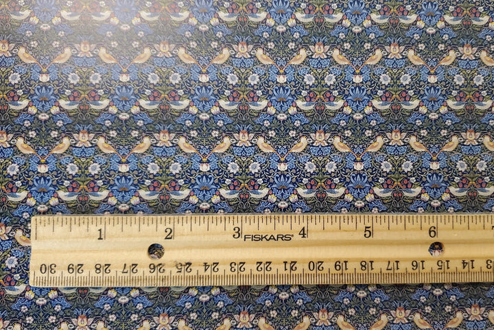 Dollhouse HALF SCALE Wallpaper William Morris Strawberry Thief 1 Sheet 1:24 - MiniatureCrush