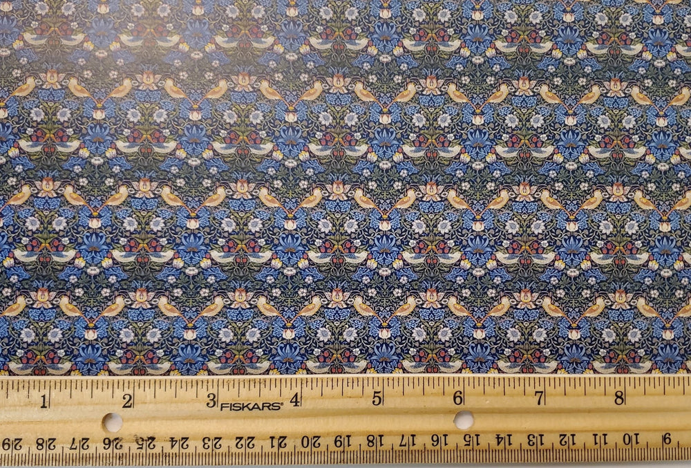 Dollhouse HALF SCALE Wallpaper William Morris Strawberry Thief 1 Sheet 1:24 - MiniatureCrush