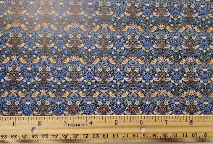 Dollhouse HALF SCALE Wallpaper William Morris Strawberry Thief 1 Sheet 1:24 - MiniatureCrush