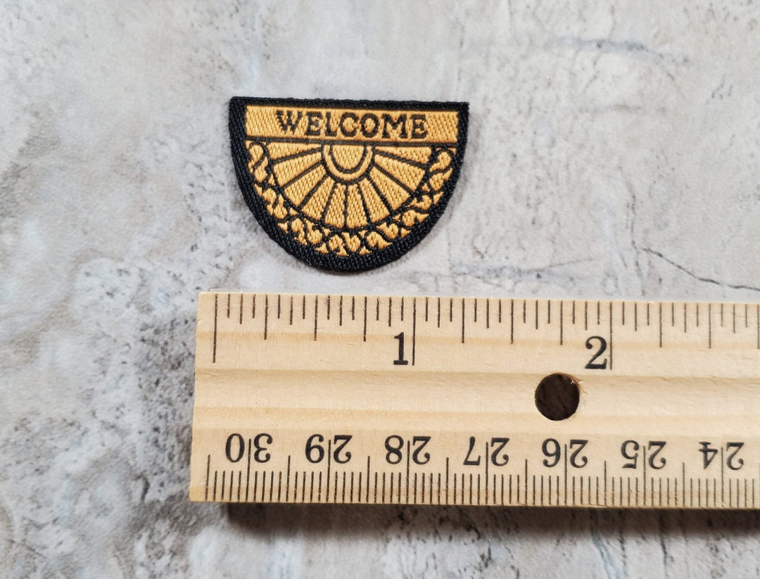 Dollhouse HALF SCALE Welcome Mat 1:24 Miniature Rug - MiniatureCrush