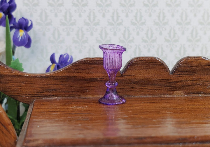 Dollhouse HALF SCALE Wine Glass or Water Goblet Purple 1:24 Miniature - MiniatureCrush