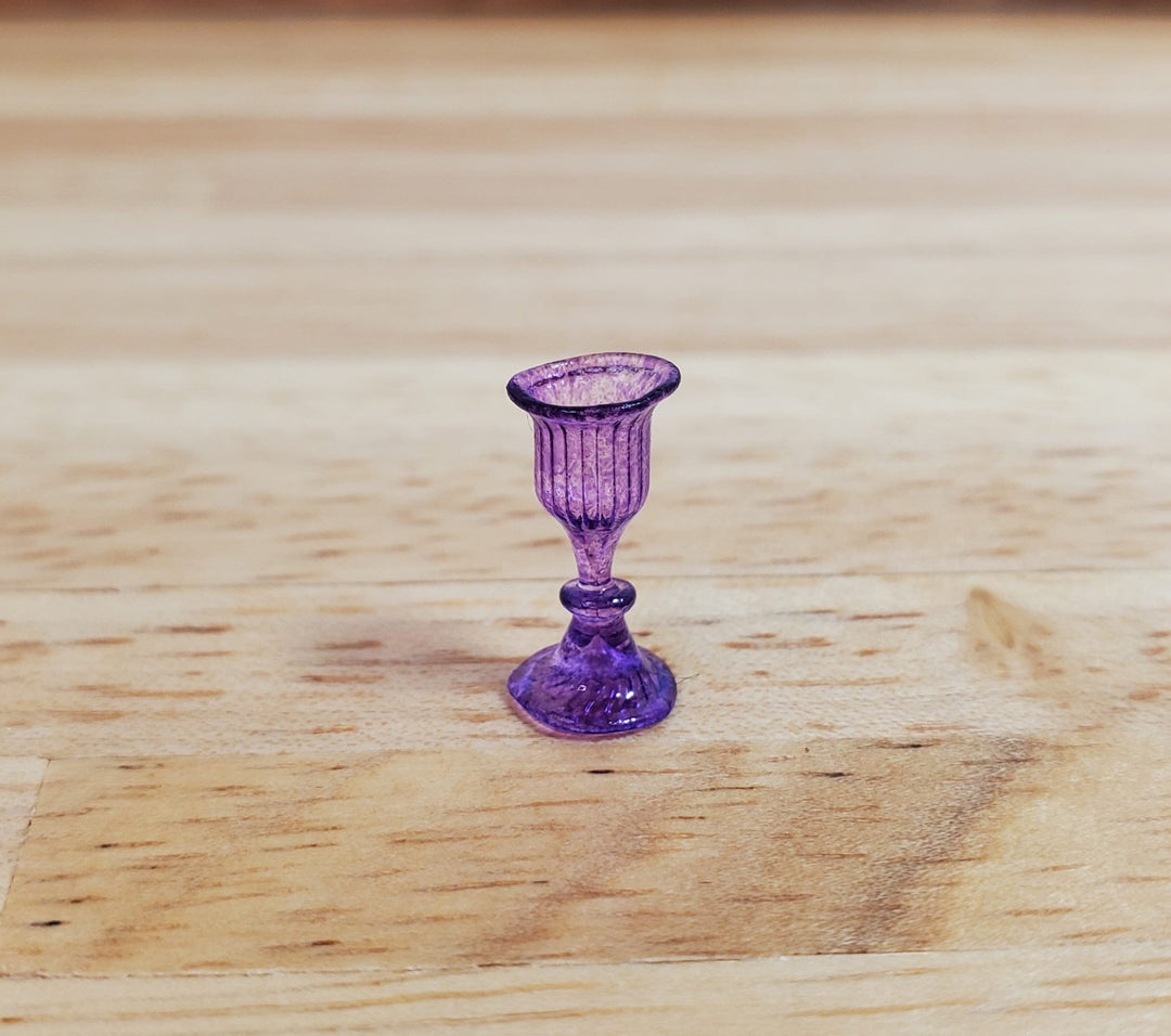Dollhouse HALF SCALE Wine Glass or Water Goblet Purple 1:24 Miniature - MiniatureCrush