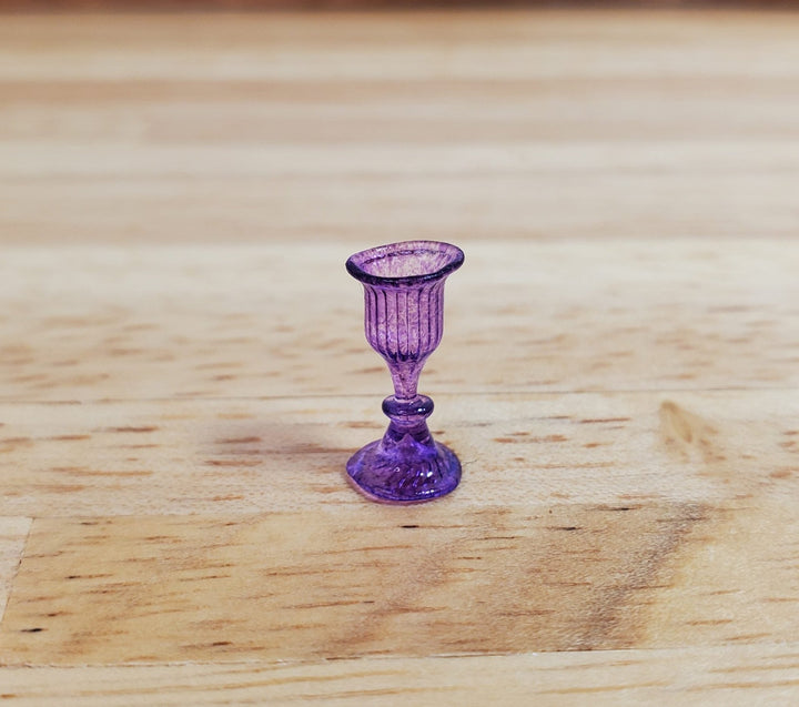 Dollhouse HALF SCALE Wine Glass or Water Goblet Purple 1:24 Miniature - MiniatureCrush