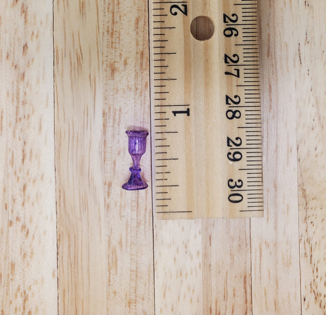 Dollhouse HALF SCALE Wine Glass or Water Goblet Purple 1:24 Miniature - MiniatureCrush