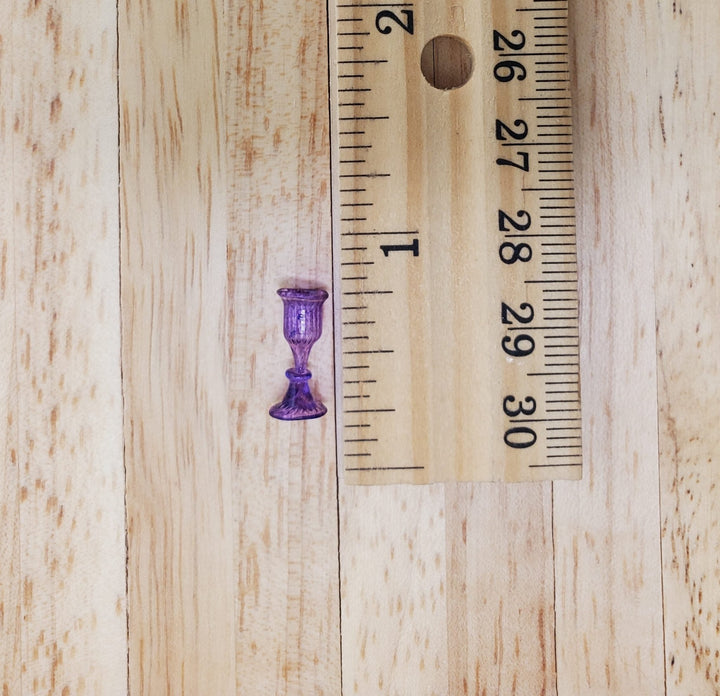 Dollhouse HALF SCALE Wine Glass or Water Goblet Purple 1:24 Miniature - MiniatureCrush
