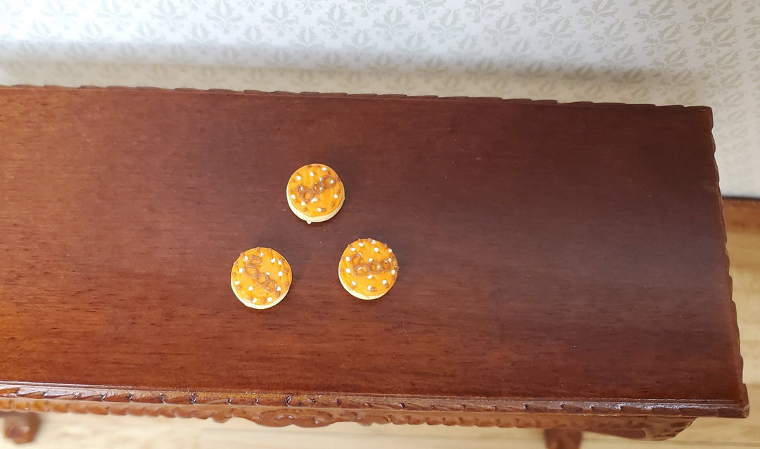 Dollhouse Halloween Boo Cookies Set of 3 1:12 Scale Miniature Food Bakery - MiniatureCrush