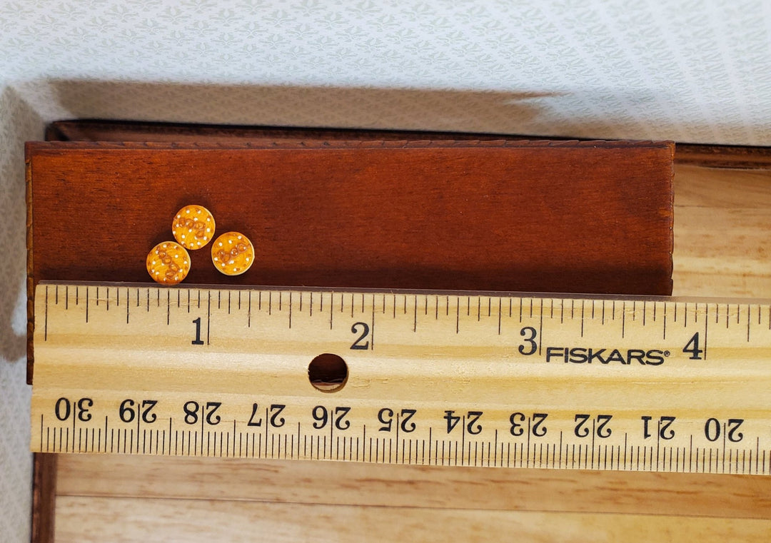 Dollhouse Halloween Boo Cookies Set of 3 1:12 Scale Miniature Food Bakery - MiniatureCrush