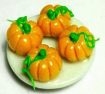 Dollhouse Halloween Petit Fours on a White Plate 1:12 Scale Miniature Food - MiniatureCrush