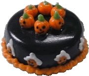 Dollhouse Halloween Pumpkin Spice Cake 1:12 Scale Miniature Dessert Food - MiniatureCrush