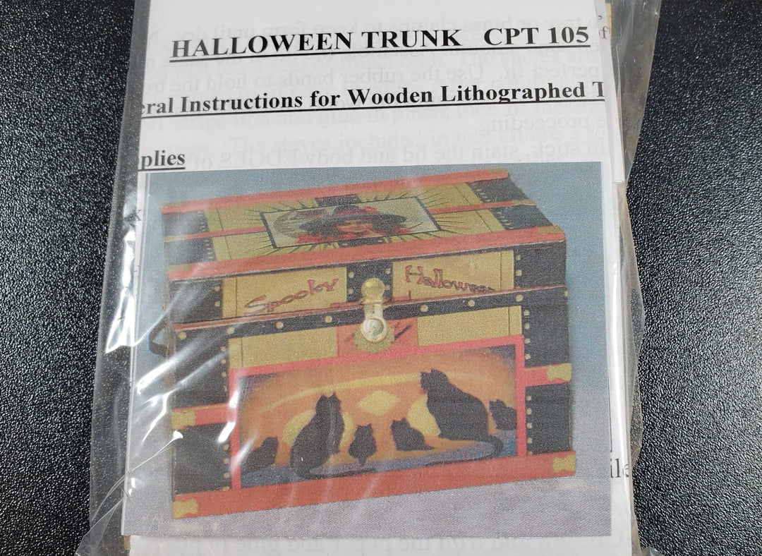 Dollhouse Halloween Trunk KIT Black Cats 1:12 Scale 1:12 Scale DIY Miniature - MiniatureCrush