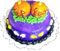 Dollhouse Halloween Twin Pumpkin Cake 1:12 Scale Miniature Dessert Food - MiniatureCrush