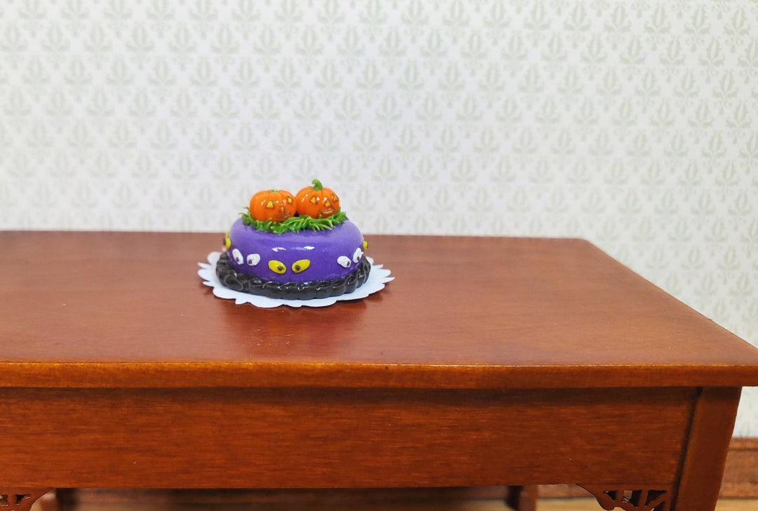 Dollhouse Halloween Twin Pumpkin Cake 1:12 Scale Miniature Dessert Food - MiniatureCrush