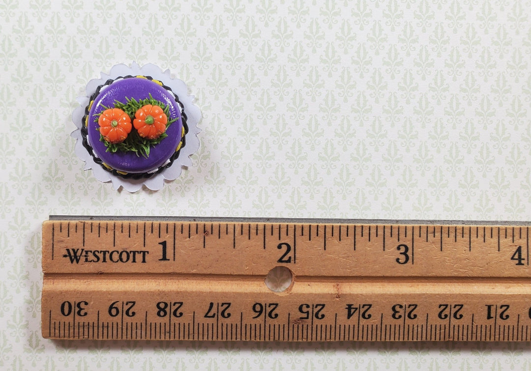 Dollhouse Halloween Twin Pumpkin Cake 1:12 Scale Miniature Dessert Food - MiniatureCrush