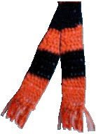 Dollhouse Handknitted Scarf Orange and Black 1:12 Scale Miniature - MiniatureCrush