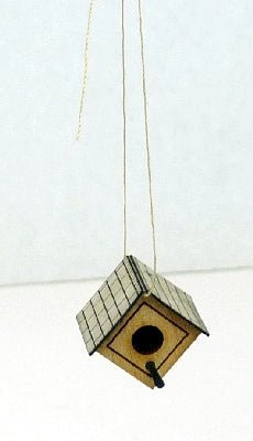 Dollhouse Hanging Birdhouse with Shingle Roof 1:12 Scale Miniature Garden - MiniatureCrush