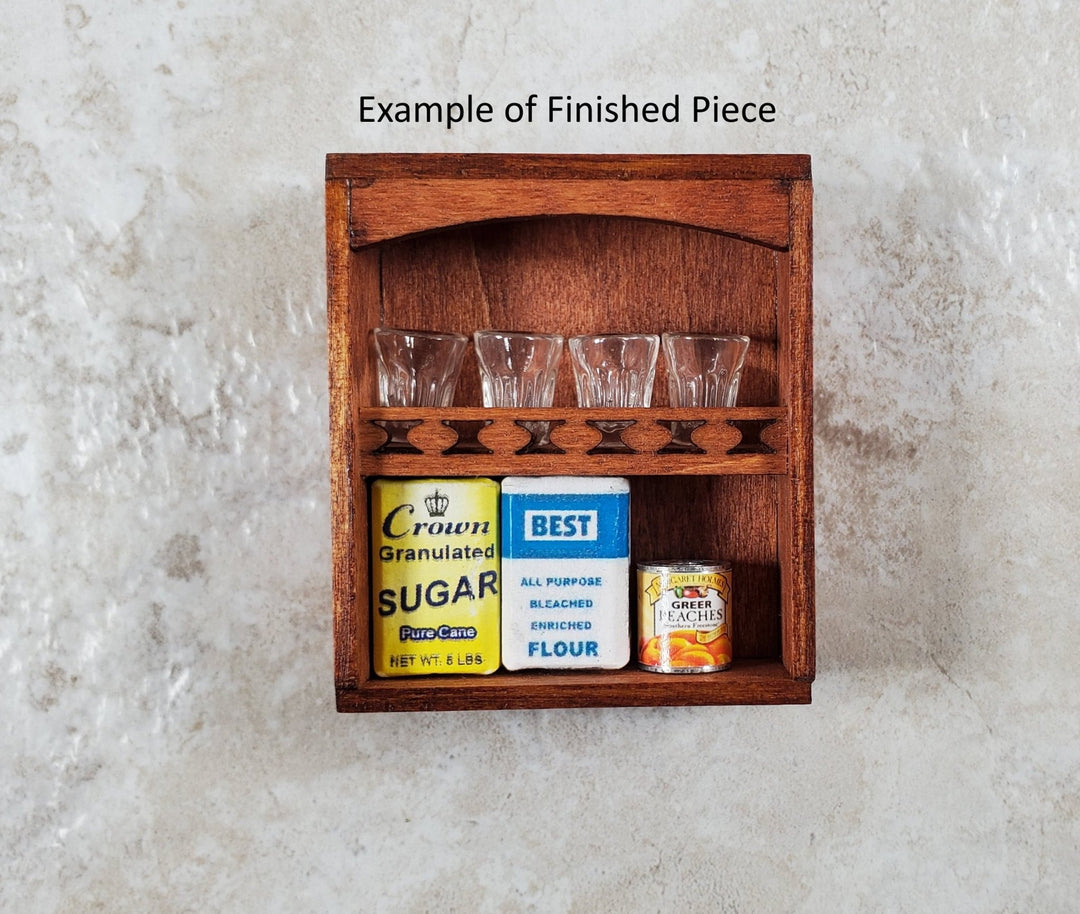 Dollhouse Hanging Kitchen Shelf KIT DIY Small 1:12 Scale Miniature Spice Rack - Miniature Crush