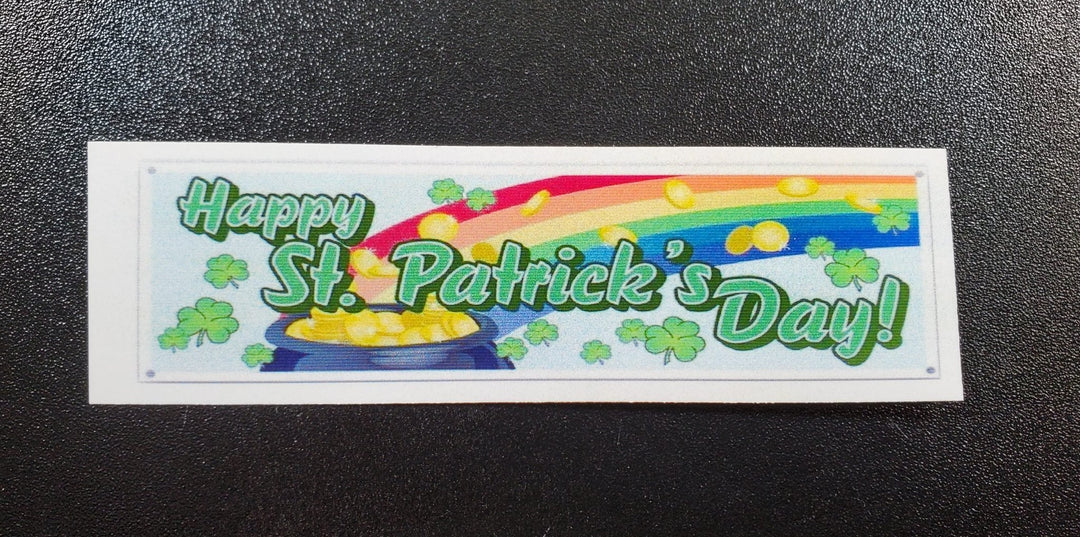 Dollhouse Happy St Patrick's Day Banner 1:12 Scale Miniature - MiniatureCrush