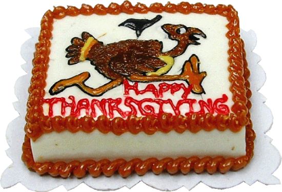 Dollhouse Happy Thanksgiving Sheet Cake 1:12 Scale Miniature Food Bakery - MiniatureCrush