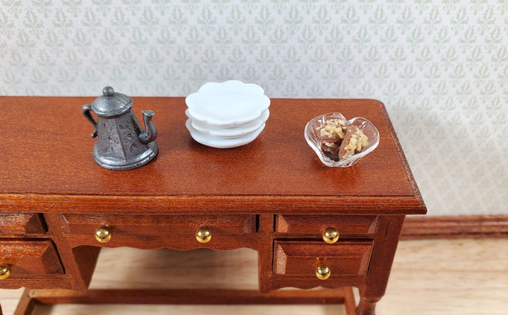 Dollhouse Heart Shaped Candy Bowl Glass 1:12 Scale Miniature Decor - MiniatureCrush