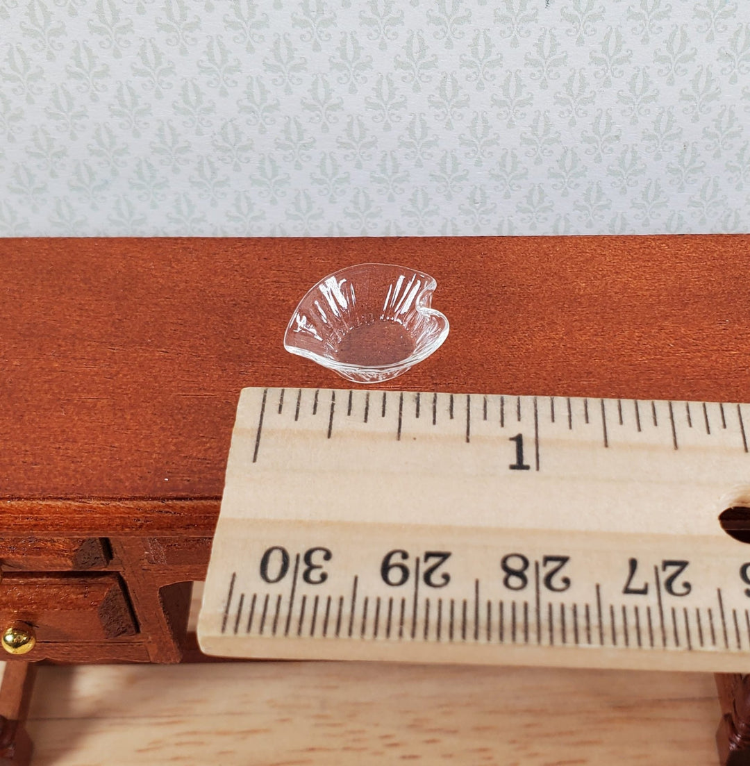 Dollhouse Heart Shaped Candy Bowl Glass 1:12 Scale Miniature Decor - MiniatureCrush