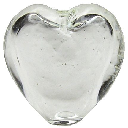 Dollhouse Heart Shaped Glass Bud Vase Clear 1:12 Scale Miniature - MiniatureCrush