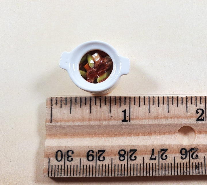 Dollhouse Hearty Beef Stew in a Pot 1:12 Scale Miniature Food - MiniatureCrush