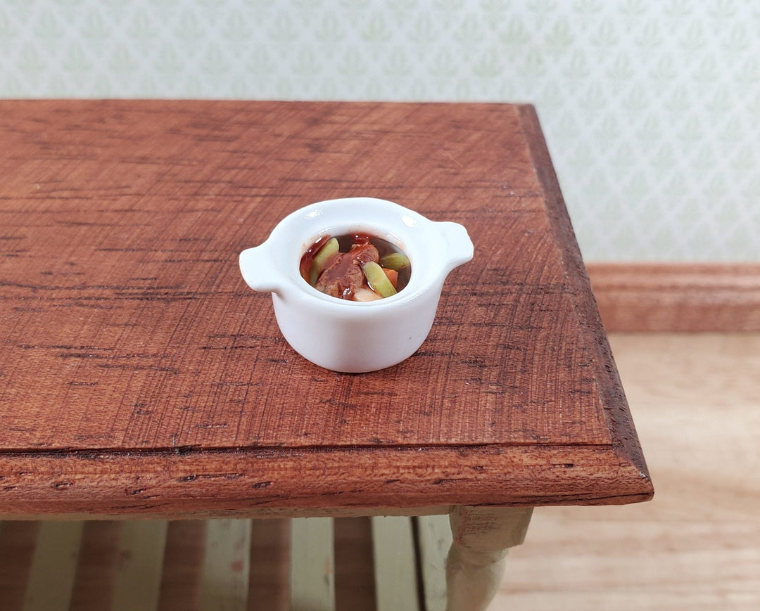 Dollhouse Hearty Beef Stew in a Pot 1:12 Scale Miniature Food - MiniatureCrush