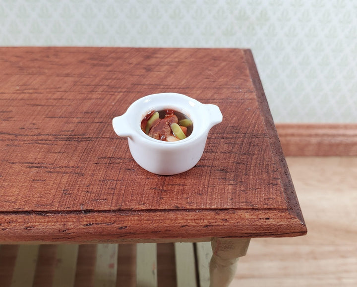 Dollhouse Hearty Beef Stew in a Pot 1:12 Scale Miniature Food - MiniatureCrush