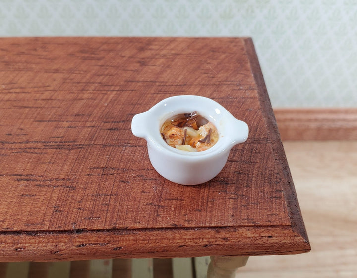 Dollhouse Hearty Chicken Stew in a Ceramic Pot 1:12 Scale Miniature Food - MiniatureCrush
