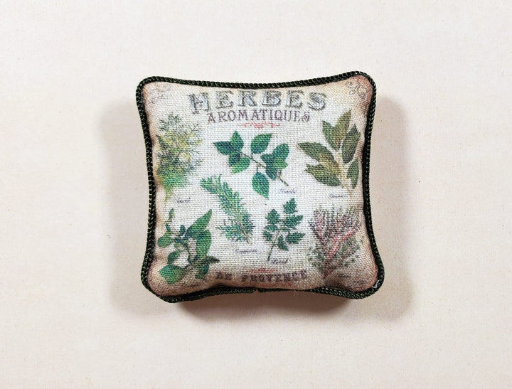 Dollhouse Herb Garden Pillow Handmade 1:12 Scale Miniature - MiniatureCrush