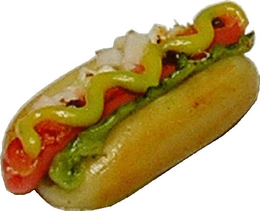 Dollhouse Hot Dog Garnished 1:12 Scale Miniature Food Kitchen - MiniatureCrush