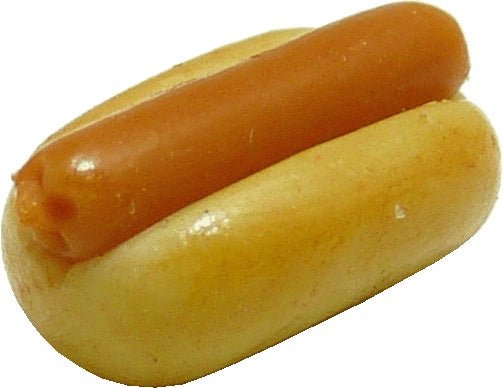 Dollhouse Hot Dog on a Bun Plain 1:12 Scale Miniature Food Kitchen - MiniatureCrush