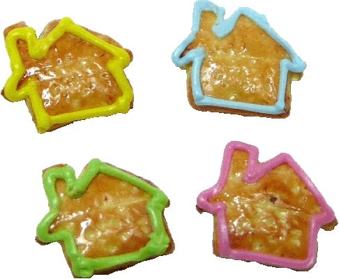 Dollhouse House Shaped Cookies 1:12 Scale Miniatures Food Kitchen Bakery - MiniatureCrush