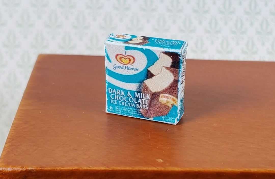 Dollhouse Ice Cream Bars Dark Chocolate Box 1:12 Scale Miniature Dessert Food - Miniature Crush