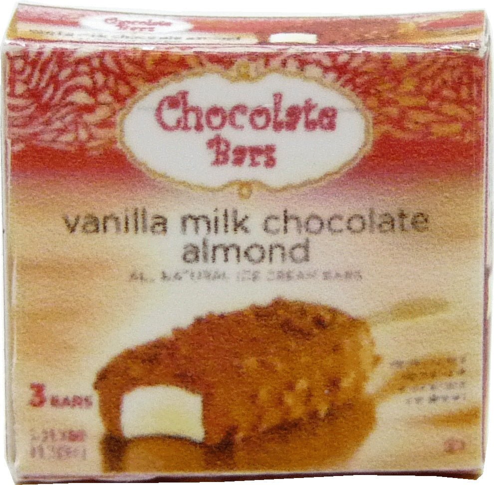 Dollhouse Ice Cream Bars with Nuts Box 1:12 Scale Miniature Food Kitchen - MiniatureCrush
