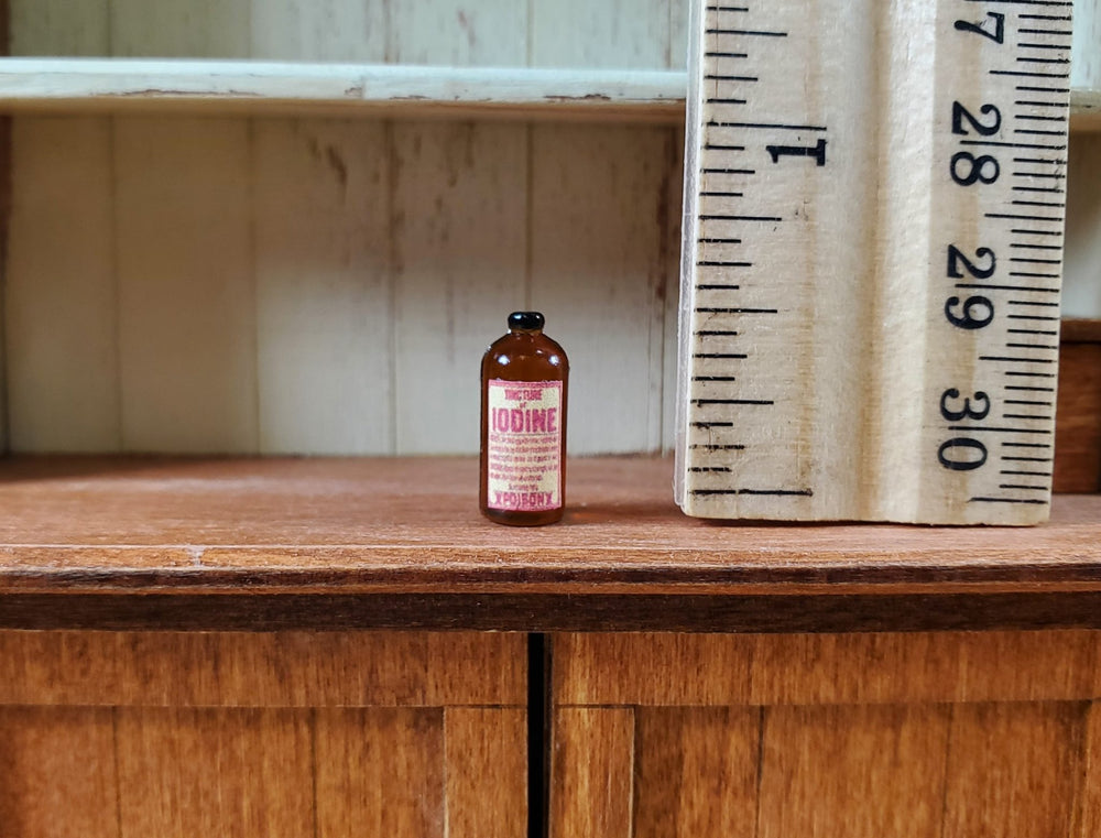 Dollhouse Iodine Bottle Old Fashion Style 1:12 Scale Miniature Tiny Medicine - Miniature Crush