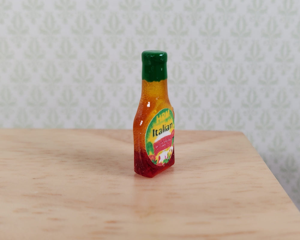 Dollhouse Italian Salad Dressing Bottle 1:12 Scale Miniature Food Groceries - MiniatureCrush