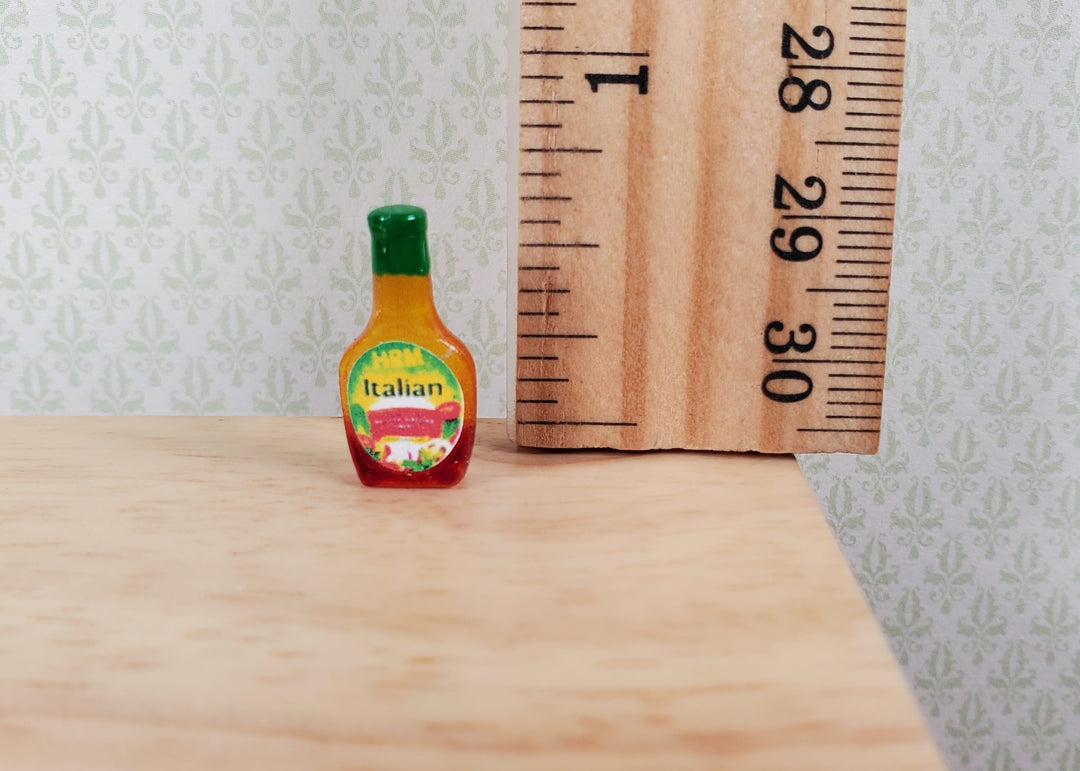 Dollhouse Italian Salad Dressing Bottle 1:12 Scale Miniature Food Groceries - MiniatureCrush