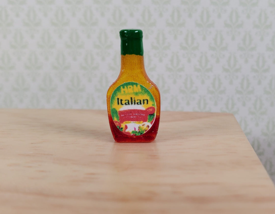 Dollhouse Italian Salad Dressing Bottle 1:12 Scale Miniature Food Groceries - MiniatureCrush