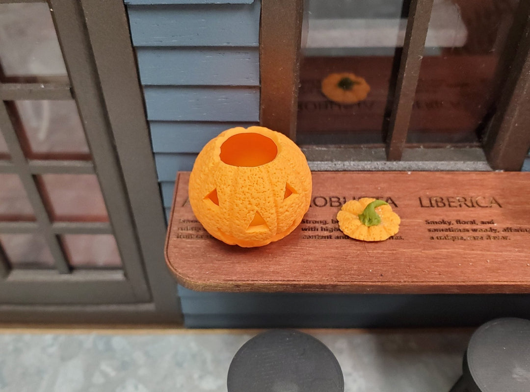 Dollhouse Jack O Lantern Pumpkin Halloween Hollow 1:12 Scale Miniature - MiniatureCrush