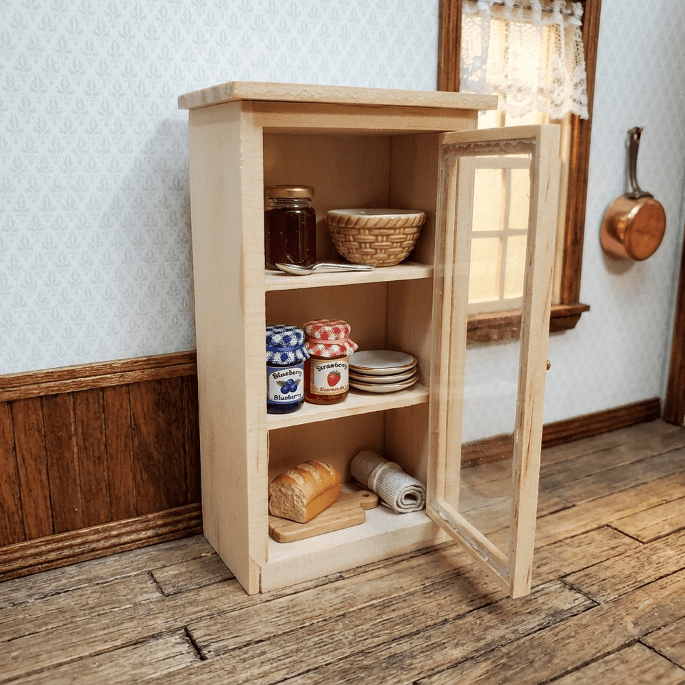 Dollhouse Jelly or Larder Cabinet Cupboard 1:12 Scale Kitchen Furniture Unpainted