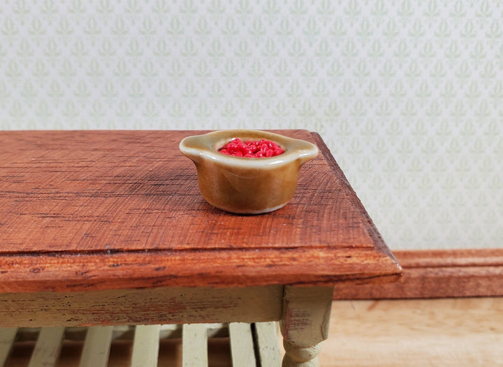 Dollhouse Kidney Beans Side Dish in a Ceramic Pot 1:12 Scale Miniature Food - MiniatureCrush