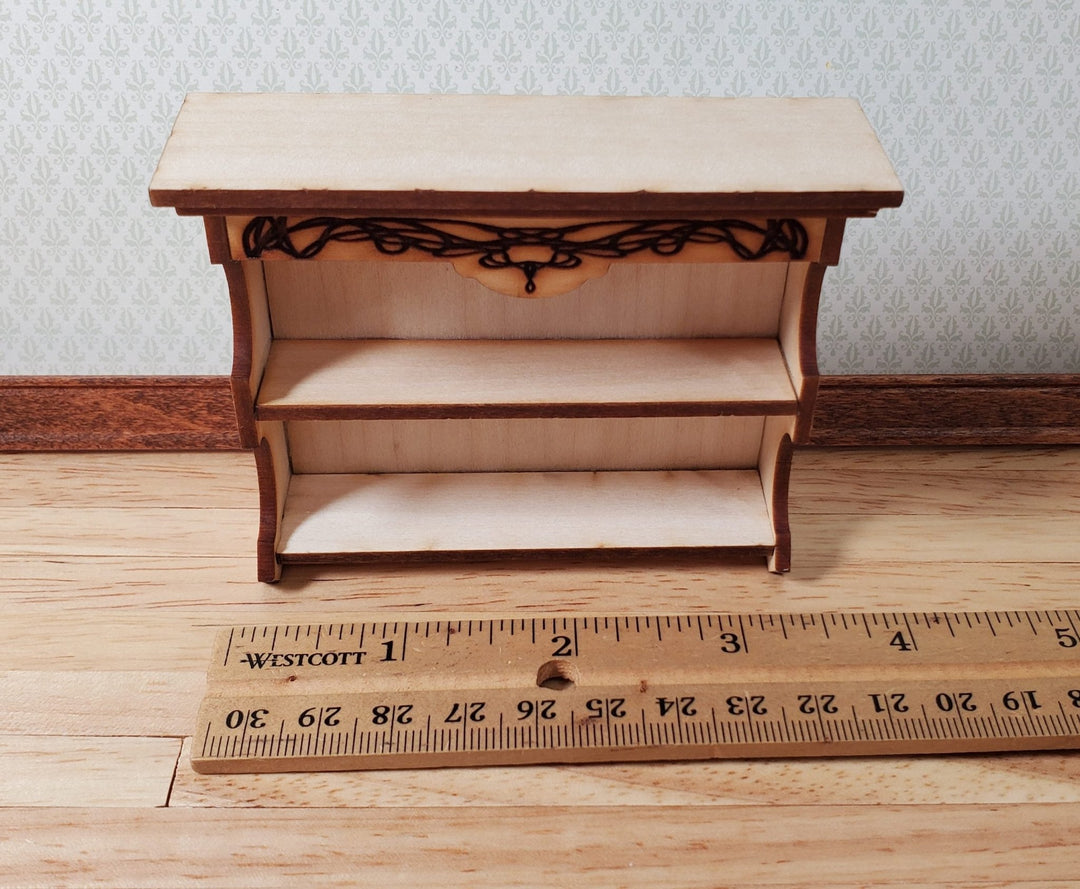 Dollhouse KIT Shelf Bookcase Art Nouveau Style 1:12 Scale Easy to Assemble - Miniature Crush