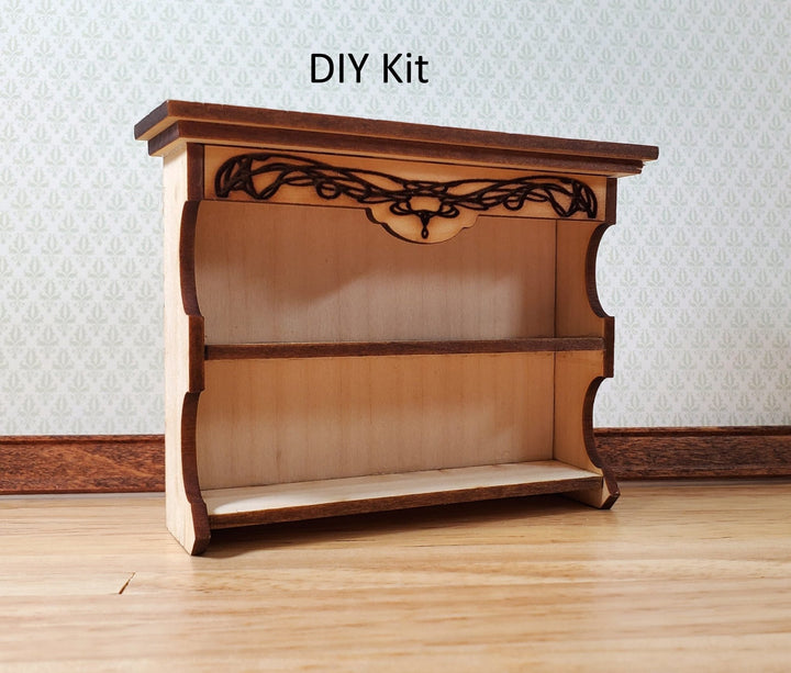 Dollhouse KIT Shelf Bookcase Art Nouveau Style 1:12 Scale Easy to Assemble - Miniature Crush