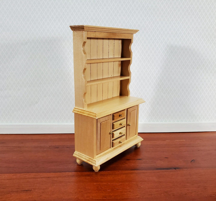 Dollhouse Kitchen Cabinet Cupboard Pine Finish 1:12 Scale Miniature Furniture - Miniature Crush