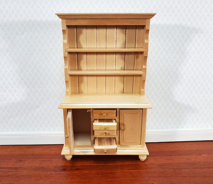 Dollhouse Kitchen Cabinet Cupboard Pine Finish 1:12 Scale Miniature Furniture - Miniature Crush