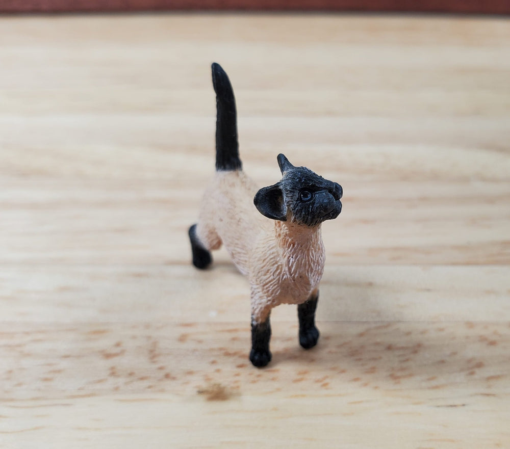 Dollhouse Kitten Siamese Kitty Cat Standing Tail Up 1:12 Scale Miniature Pet - Miniature Crush