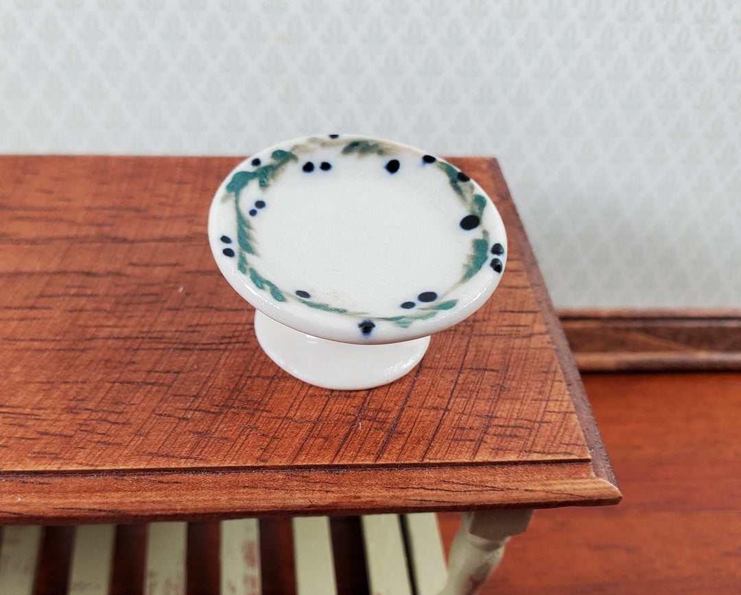 Dollhouse Large Cake Stand or Fruit Bowl Pottery Handmade 1:12 Scale Miniature - Miniature Crush