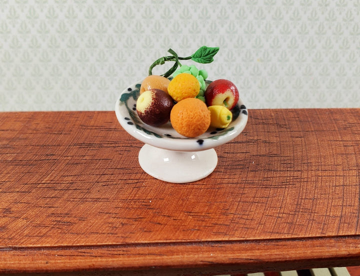 Dollhouse Large Cake Stand or Fruit Bowl Pottery Handmade 1:12 Scale Miniature - Miniature Crush